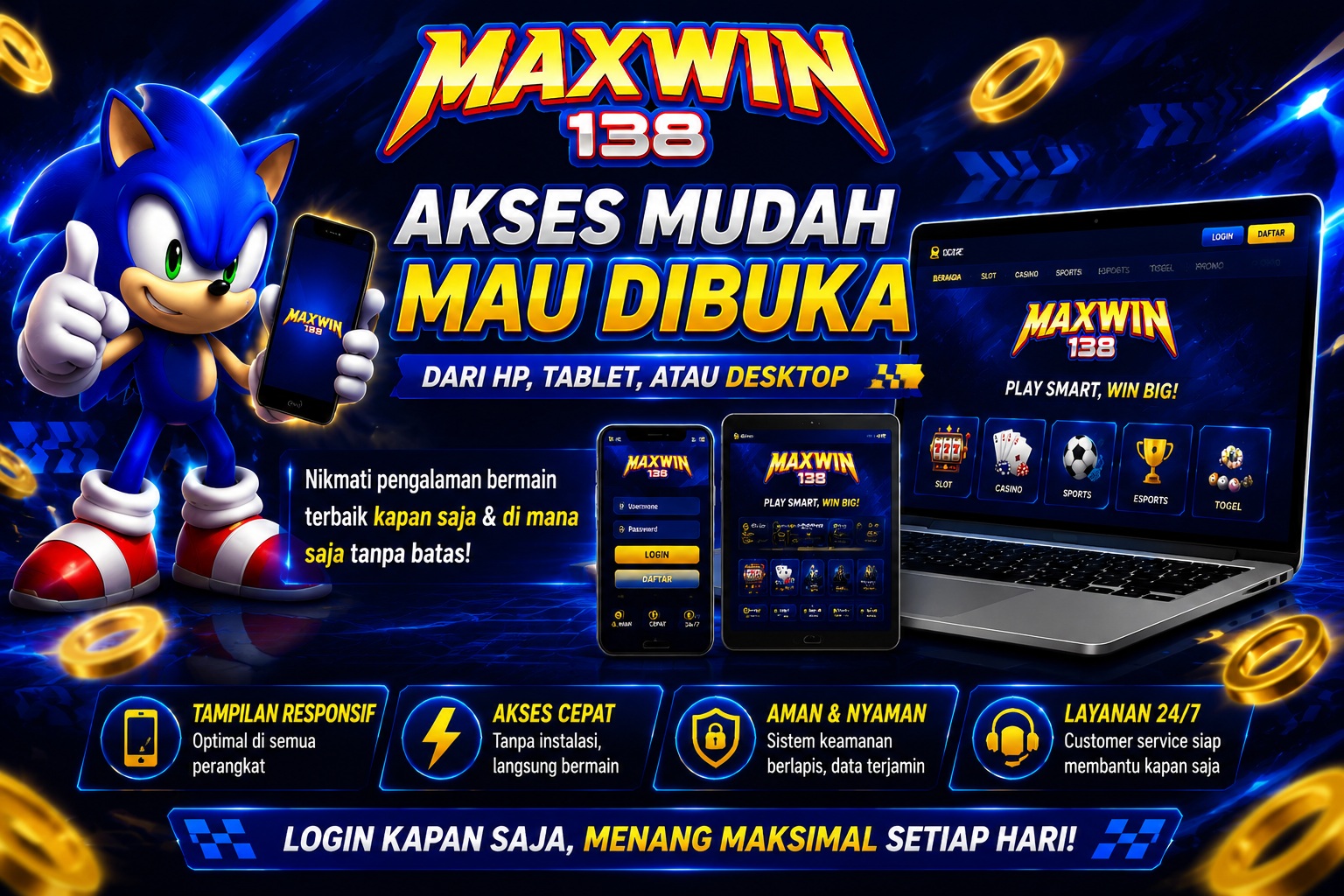 Akses MAXWIN138 melalui mobile dan desktop